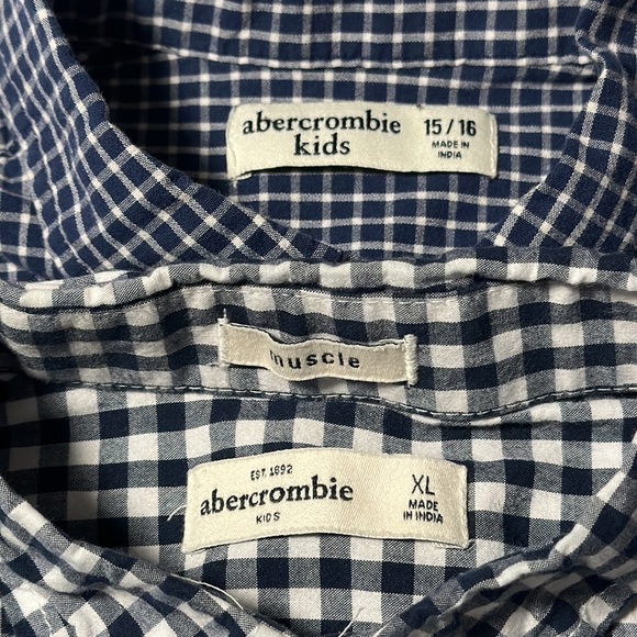 2 Abercrombie Kids Boys Checked Button-Ups, GUC, Size XL 15/16 (AK Sizing) - Picture 3 of 15